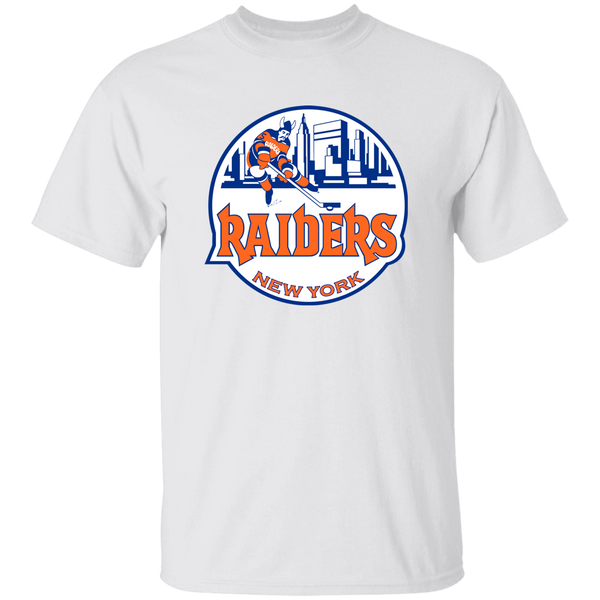 New York Raiders WHA Hockey Short Sleeve Tee Shirt in White