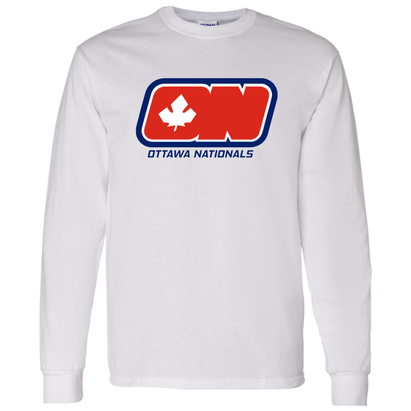Ottawa Nationals WHA Hockey Long Sleeve Shirt in White