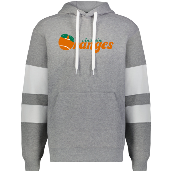 Anaheim Oranges WTT Tennis Athletic Fleece Hoodie in Charcoal Heather/White