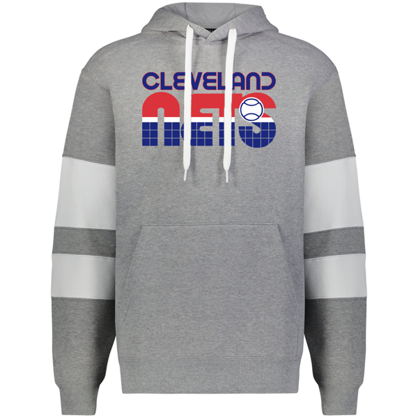 Cleveland Nets WTT Tennis Athletic Fleece Hoodie in Charcoal Heather/White