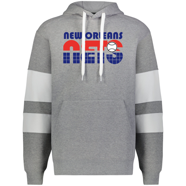 New Orleans Sunbelt Nets WTT Tennis Athletic Fleece Hoodie in Charcoal Heather/White