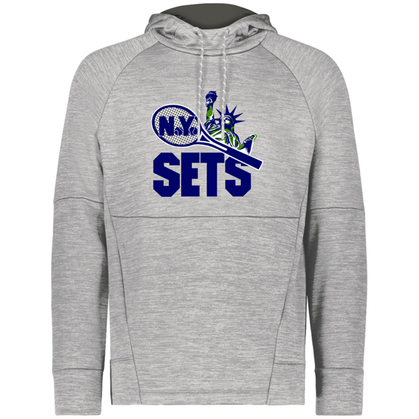 New York Sets WTT Tennis Performance Fleece Hoodie in Athletic Grey