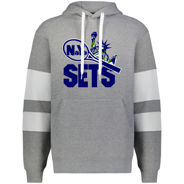 New York Sets WTT Tennis Athletic Fleece Hoodie in Charcoal Heather/White