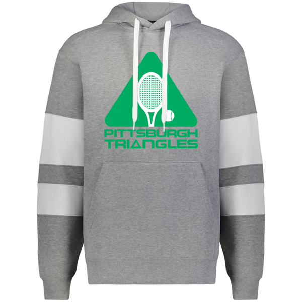 Pittsburgh Triangles WTT Tennis Athletic Fleece Hoodie in Charcoal Heather/White