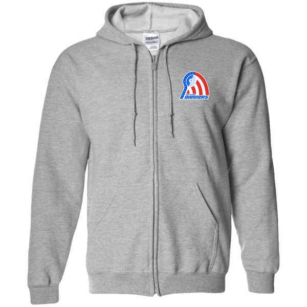 Baltimore Banners WTT Tennis Full Zip Hoodie in Sport Grey Front