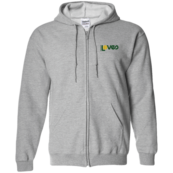 Detroit Loves WTT Tennis Full Zip Hoodie in Sport Grey Front