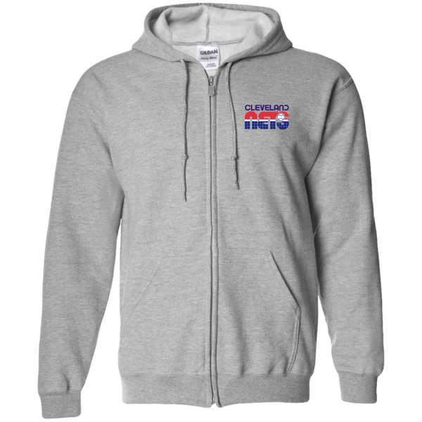 Cleveland Nets WTT Tennis Full Zip Hoodie in Sport Grey Front