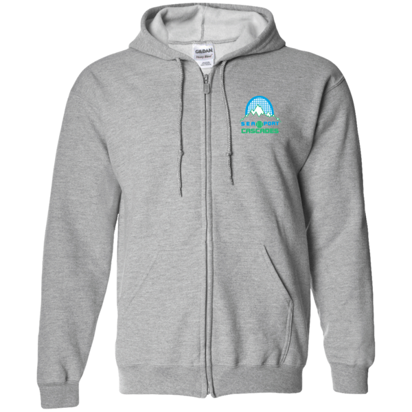 Sea Port Cascades Full Zip Hoodie WTT Tennis in Sport Grey Front