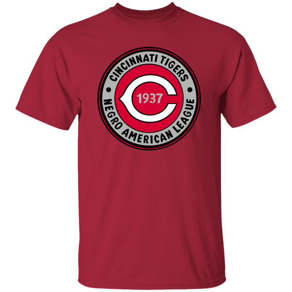 Cincinnati Tigers T-shirt Negro League Baseball color Cardinal Red