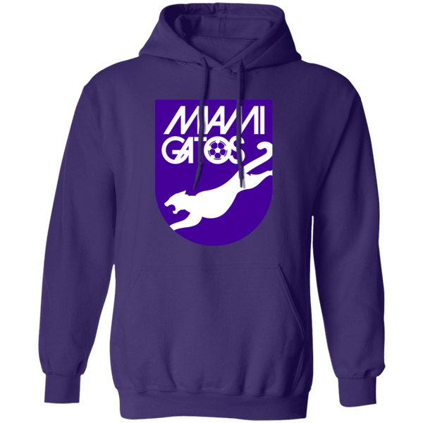 Miami Gatos Hoodie Pullover Classic NASL Soccer color Purple