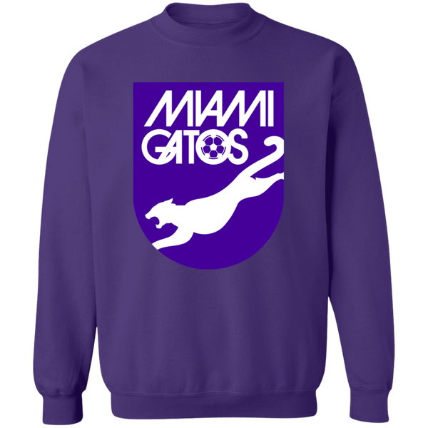 Miami Gatos Sweatshirt Classic Crewneck NASL Soccer color Purple