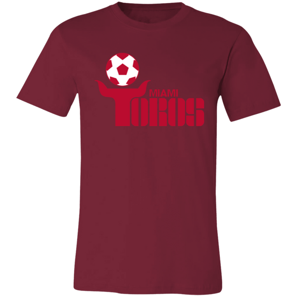 Miami Toros T-shirt Premium NASL Soccer color Cardinal Red