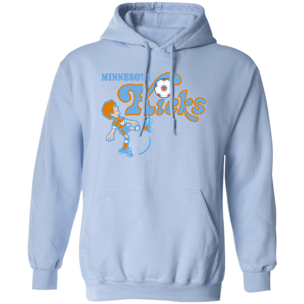 Minnesota Kicks Hoodie Pullover Classic NASL Soccer color Light Blue