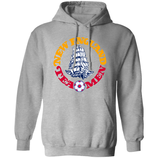 New England Tea Men Hoodie Pullover Classic NASL Soccer color Sport Grey