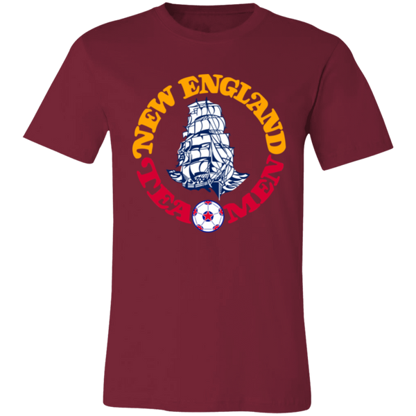 New England Tea Men T-shirt Premium NASL Soccer color Cardinal Red