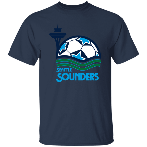 Seattle Sounders T-shirt Classic NASL Soccer color Navy Blue