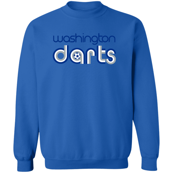 Washington Darts Sweatshirt Classic Crewneck NASL Soccer color Royal Blue