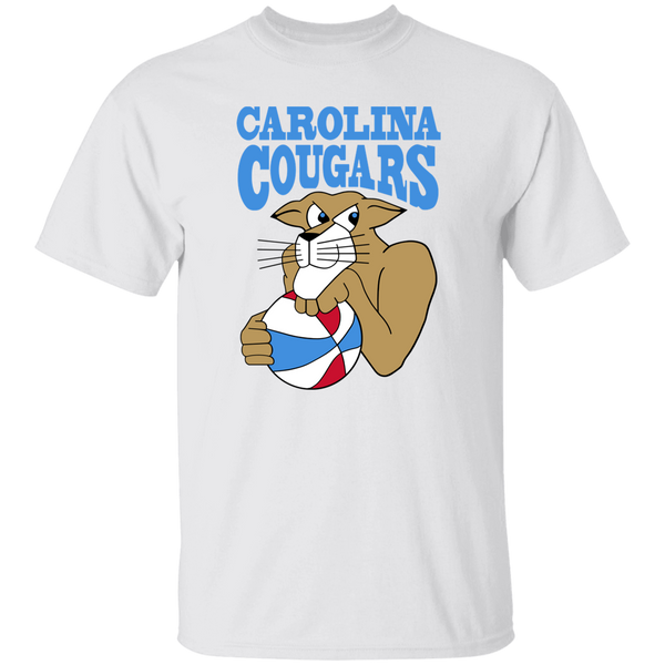 Carolina Cougars T-shirt Classic ABA Basketball color White