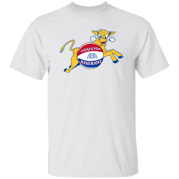 Houston Mavericks T-shirt Classic ABA Basketball color White