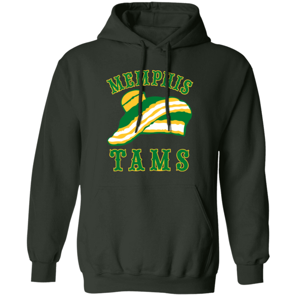 Memphis Tams Hoodie Pullover Classic ABA Basketball color Forest Green