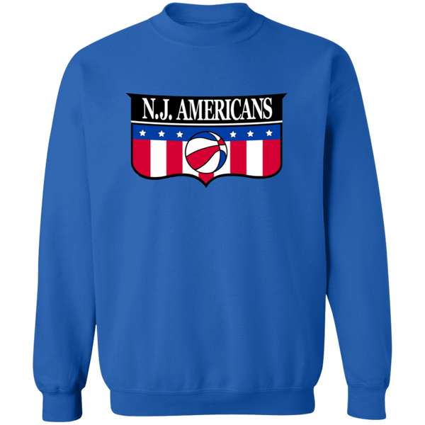 New Jersey Americans Sweatshirt Classic Crewneck ABA Basketball color Royal Blue