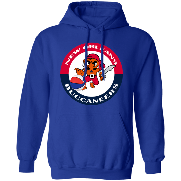 New Orleans Buccaneers Hoodie Pullover Classic ABA Basketball color Royal Blue