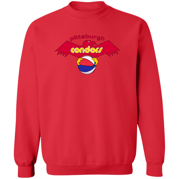 Pittsburgh Condors Sweatshirt Classic Crewneck ABA Basketball color Red