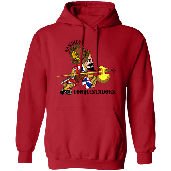 San Diego Conquistadors Hoodie Pullover Classic ABA Basketball color Red