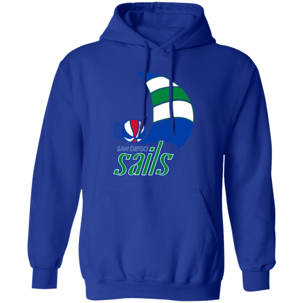 San Diego Sails Hoodie Pullover Classic ABA Basketball color Royal Blue