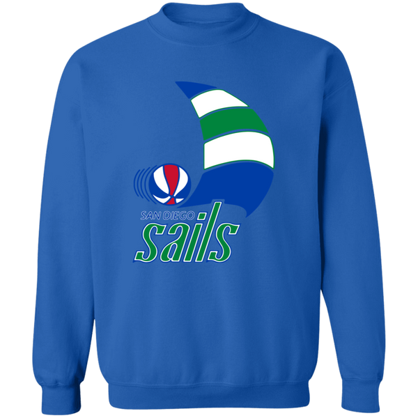 San Diego Sails Sweatshirt Classic Crewneck ABA Basketball color Royal Blue