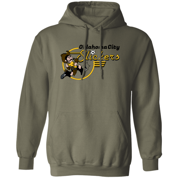 Oklahoma City Slickers Hoodie Pullover Classic ASL Soccer color Military Green