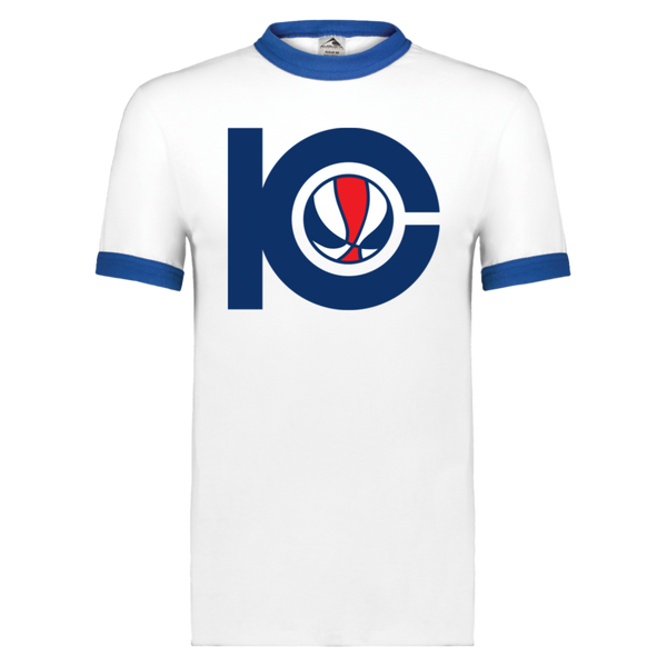 Kentucky Colonels ABA Ringer T-shirt American Basketball Association Team Tee color White/Royal Blue