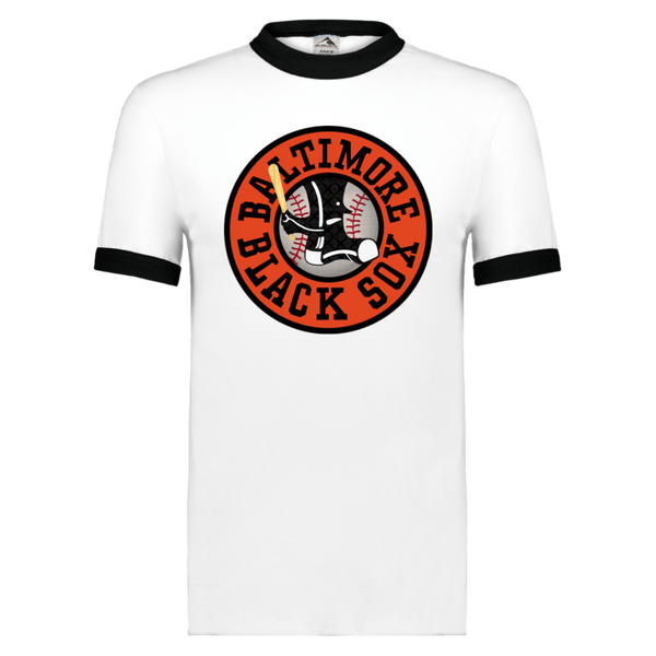 Baltimore Black Sox T-shirt Ringer Negro League Baseball color White/Black