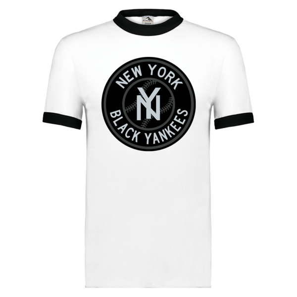 New York Black Yankees T-shirt Ringer Negro League Baseball color White/Black