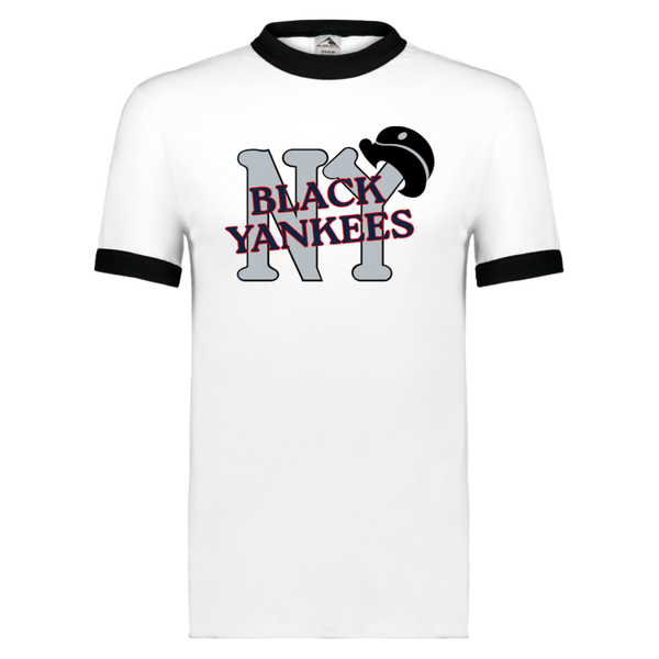 New York Black Yankees T-shirt Ringer Negro League Baseball color White/Black