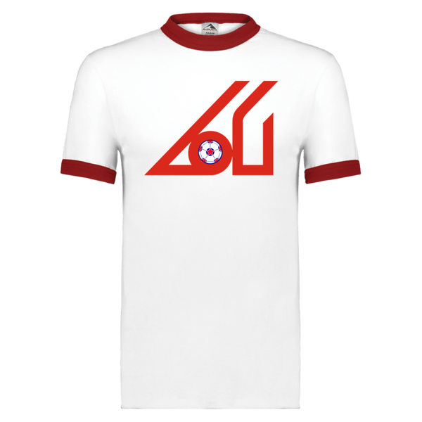 Atlanta Apollos T-shirt Ringer NASL Soccer color White/Red