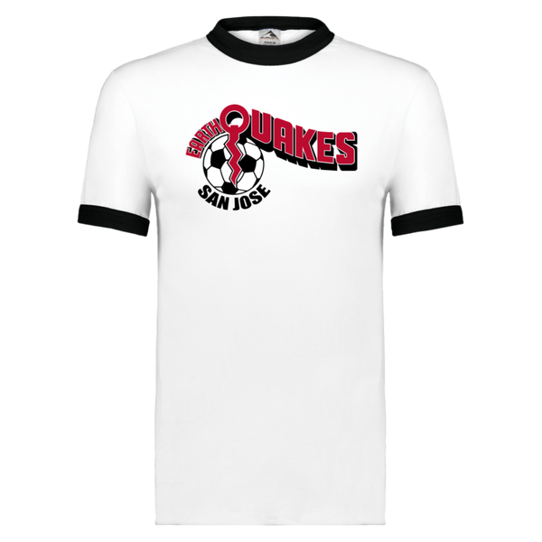 San Jose Earthquakes NASL T-shirt Ringer North American Soccer League Team color White/Black