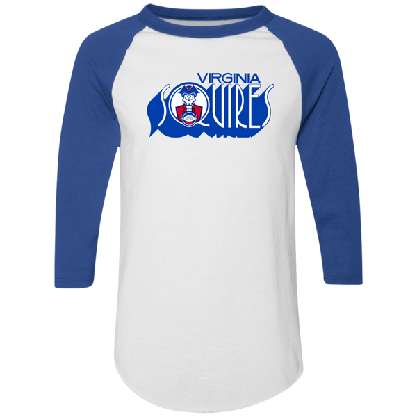 Virginia Squires Raglan Shirt ABA Basketball color White/Royal Blue