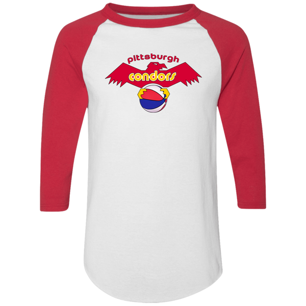 Pittsburgh Condors Raglan Shirt ABA Basketball color White/Red