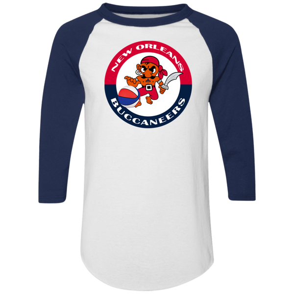 New Orleans Buccaneers Raglan Shirt ABA Basketball color White/Navy