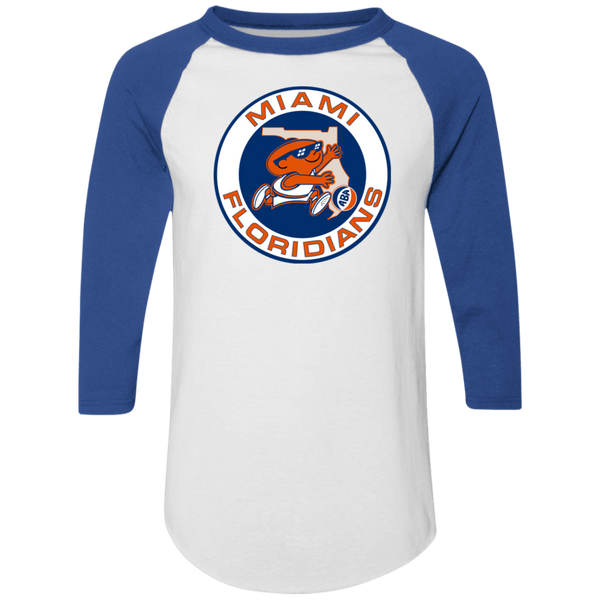 Miami Floridians Raglan Shirt Franchise ABA Basketball color White/Royal Blue