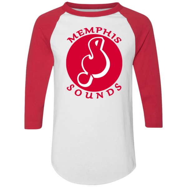 Memphis Sounds Raglan Shirt ABA Basketball color White/Red