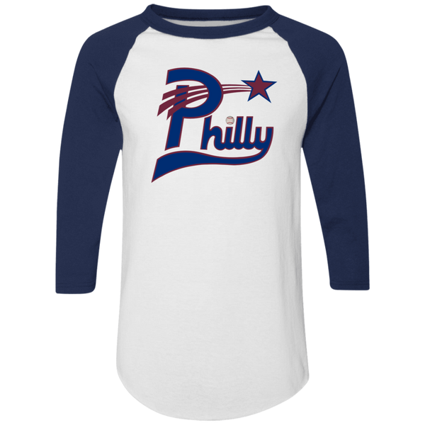 Philadelphia Stars Raglan Shirt Negro League Baseball color White/Navy