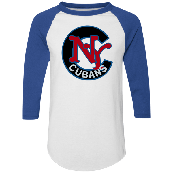 New York Cubans Raglan Shirt Negro League Baseball color White/Royal Blue