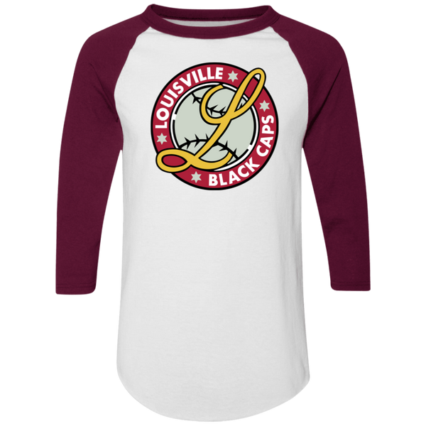 Louisville Black Caps Raglan Shirt Negro League Baseball color White/Maroon