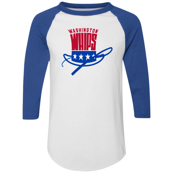 Washington Whips Raglan Shirt NASL Soccer color White/Royal Blue