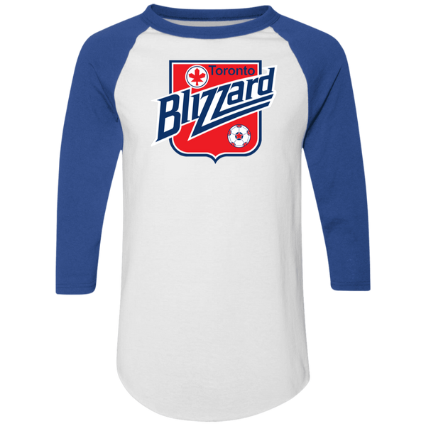 Toronto Blizzard Raglan Shirt NASL Soccer color White/Royal Blue