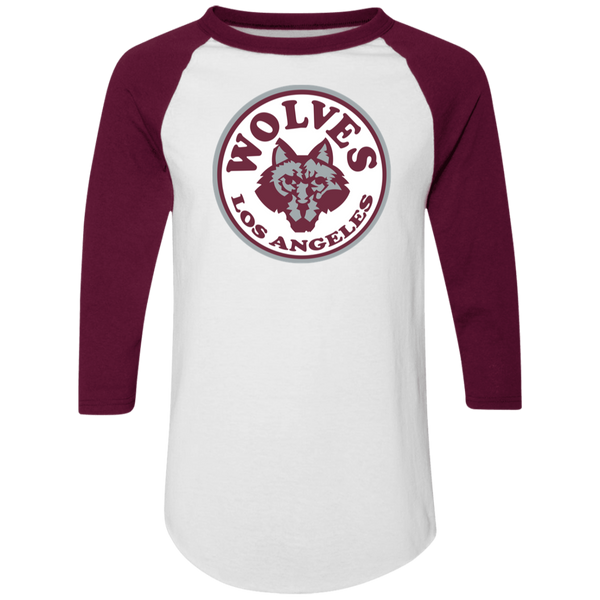 Los Angeles Wolves Raglan Shirt NASL Soccer color White/Maroon