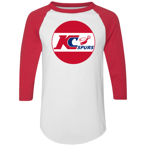 Kansas City Spurs Raglan Shirt NASL Soccer color White/Red