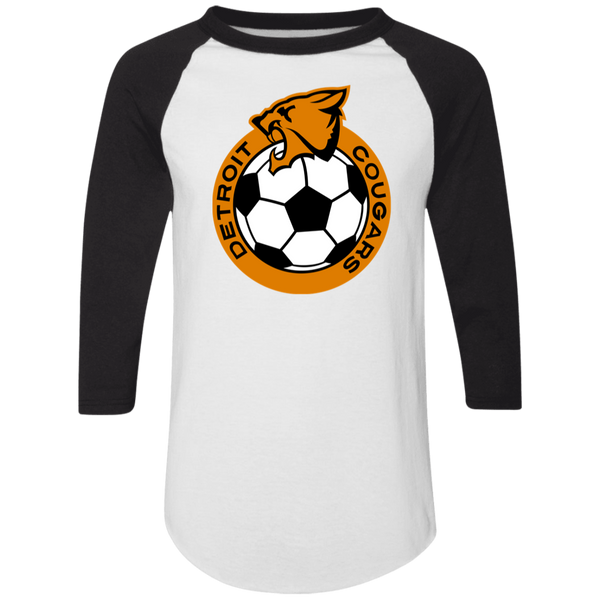 Detroit Cougars Raglan Shirt NASL Soccer color White/Black